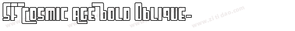 SF Cosmic Age Bold Oblique字体转换